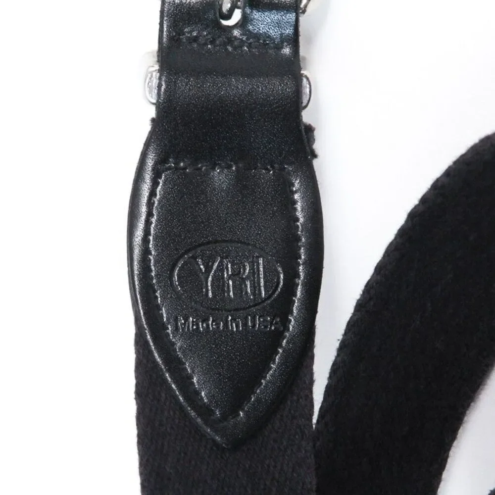 Bethpage Black Golf YRI Mens Size 40 Ribbon Belt Black Leather Silver Buckle